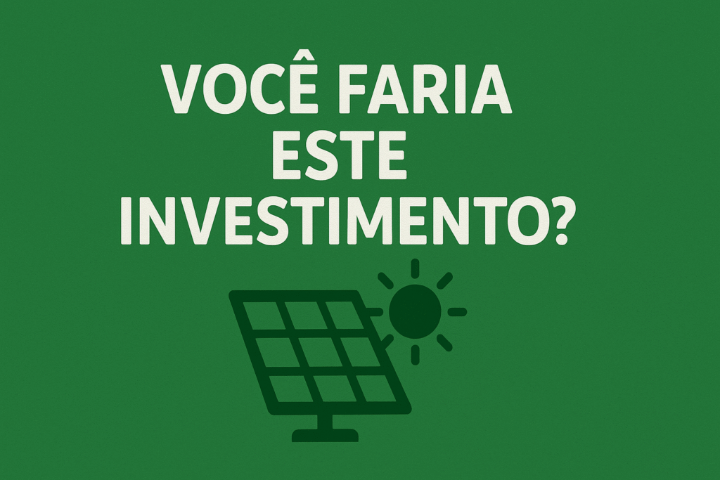 Você faria este investimento? Em 3, 2, 1…