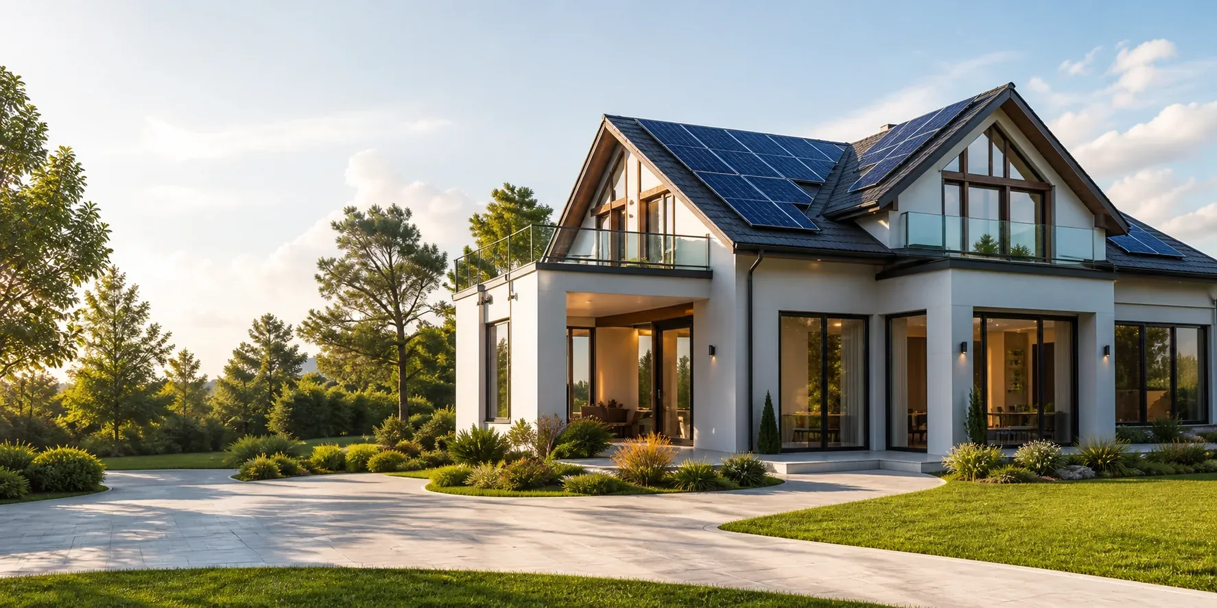 Residência com sistema de energia solar